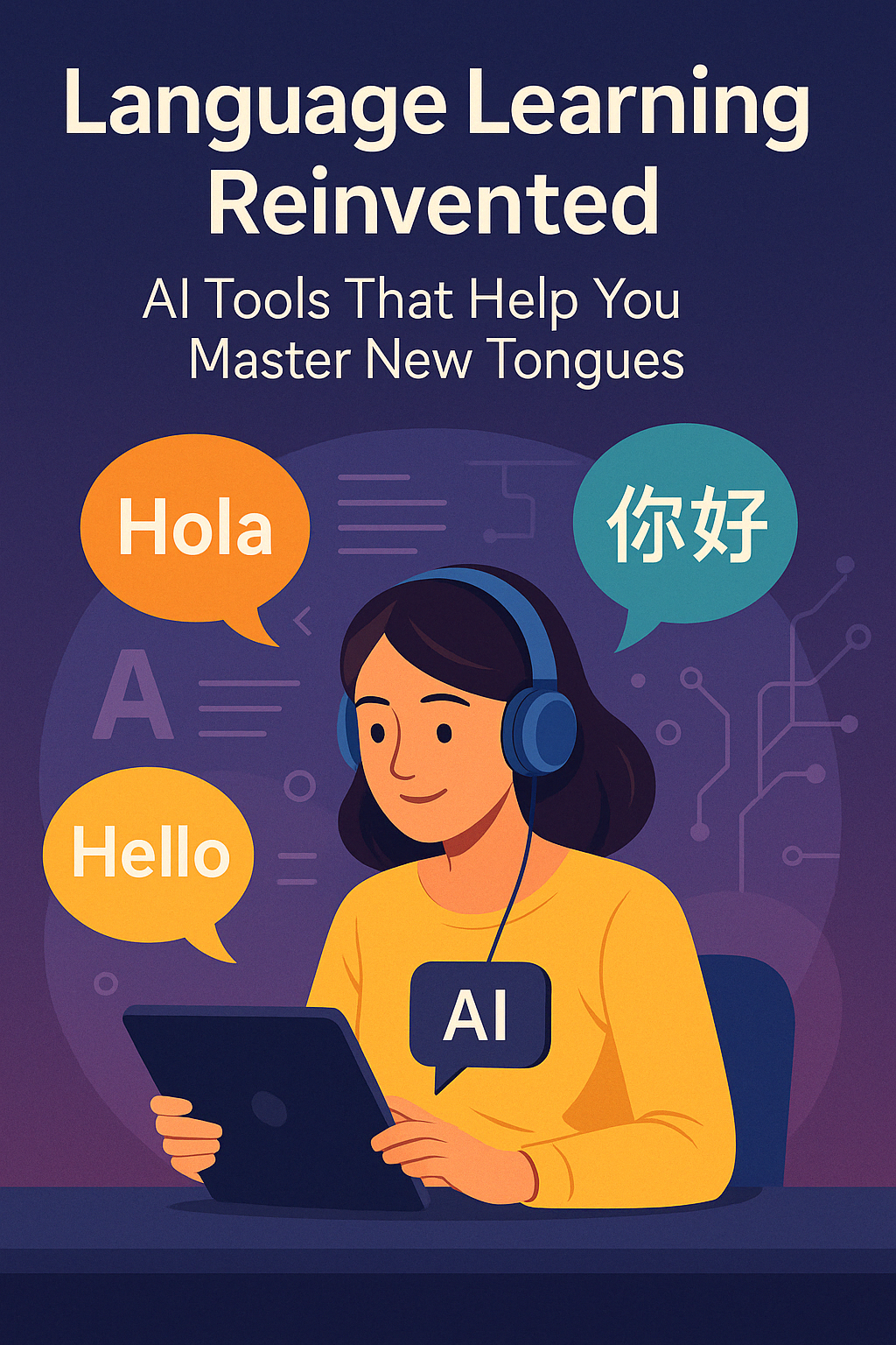 AI language learning tools interface